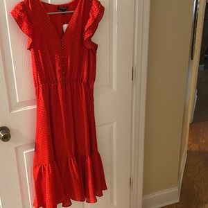Red and black Banana Republic dress